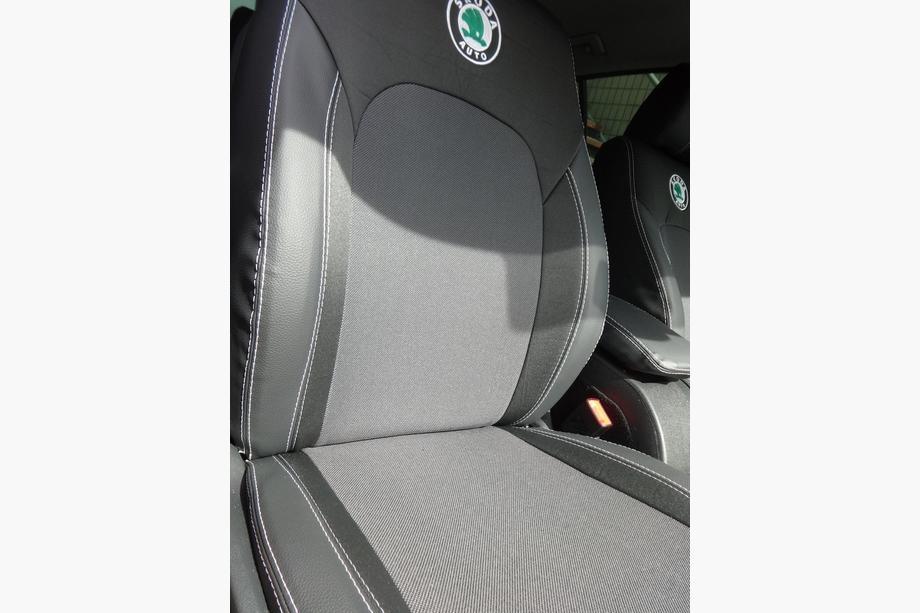 Skoda Superb 2001-2009 рр. Авточохли (кожзам↗тканина, Premium) Фото 16