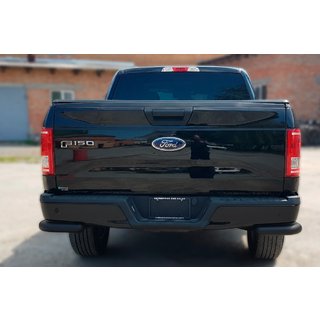 Задні куточки AK003 Black (2 шт., нерж) Ford F-150 2014-2021 рр. фото 1