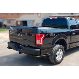Задні куточки AK003 Black (2 шт., нерж) Ford F-150 2014-2021 рр. фото 2