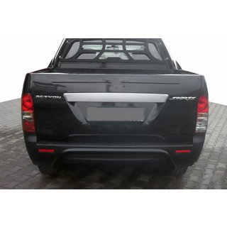 Задній кенгурятник AK006 Black (нерж) SsangYong Action 2005-2018 рр. фото 1