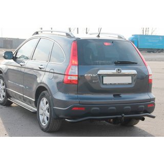 Задня дуга AK008 Black (нерж.) Honda CRV 2007-2011 рр. фото 2