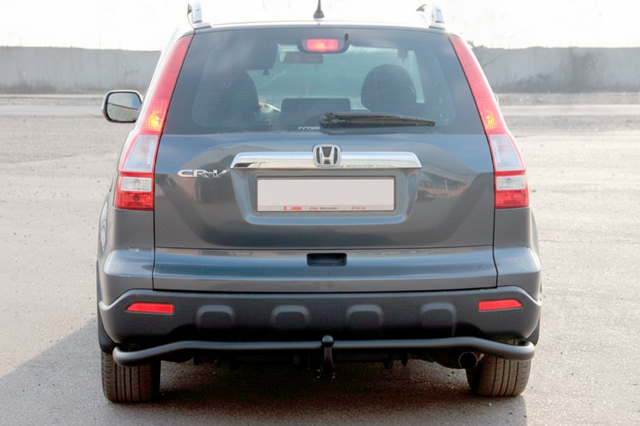Honda CRV 2007-2011 рр. Задня дуга AK008 Black (нерж.) Фото 1