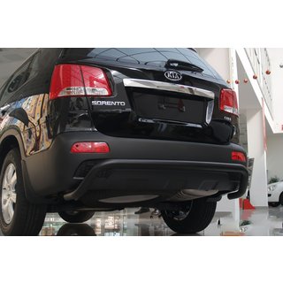 Задня дуга AK007 Black (нерж.) Kia Sorento II XM 2009-2014 рр. фото 1