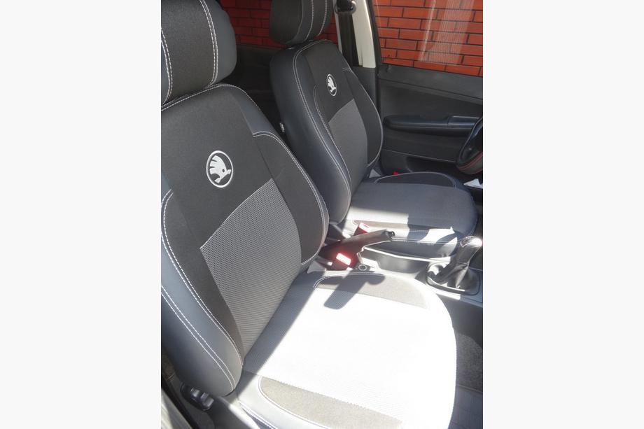 Skoda Fabia 2000-2007 рр. Авточохли (кожзам↗тканина, Premium) Фото 6