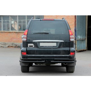 Задні подвійні куточки AK003-1 Black (2 шт., нерж) Toyota Land Cruiser Prado 120 2002-2009 рр. фото 2