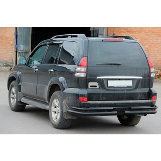 Задні подвійні куточки AK003-1 Black (2 шт., нерж) Toyota Land Cruiser Prado 120 2002-2009 рр. фото 3