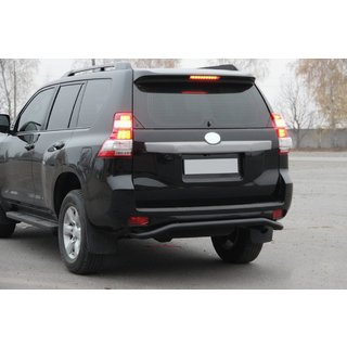Задня дуга AK008 Black (нерж) Toyota Land Cruiser Prado 150 2009-2023 рр. фото 1