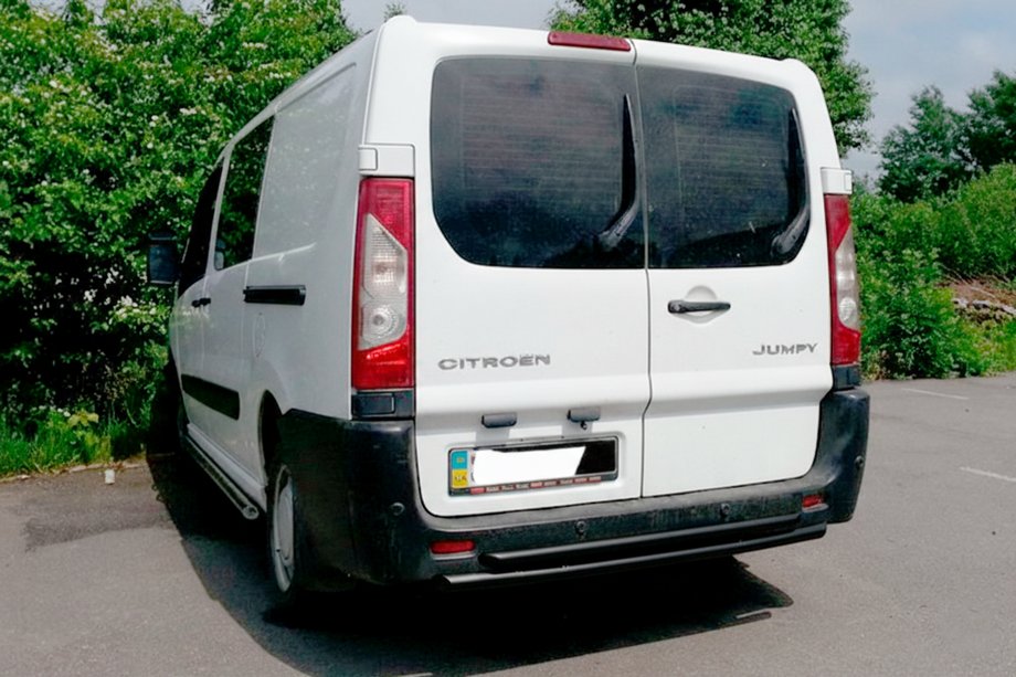 Citroen Jumpy 2007-2017 рр. Задня дуга Double Black (нерж.) Image