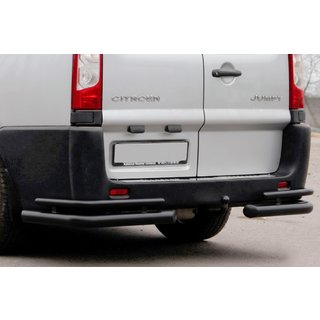 Задні кути AK-003-Double Black (2 шт., нерж.) Peugeot Expert 2007-2016 рр. фото 1