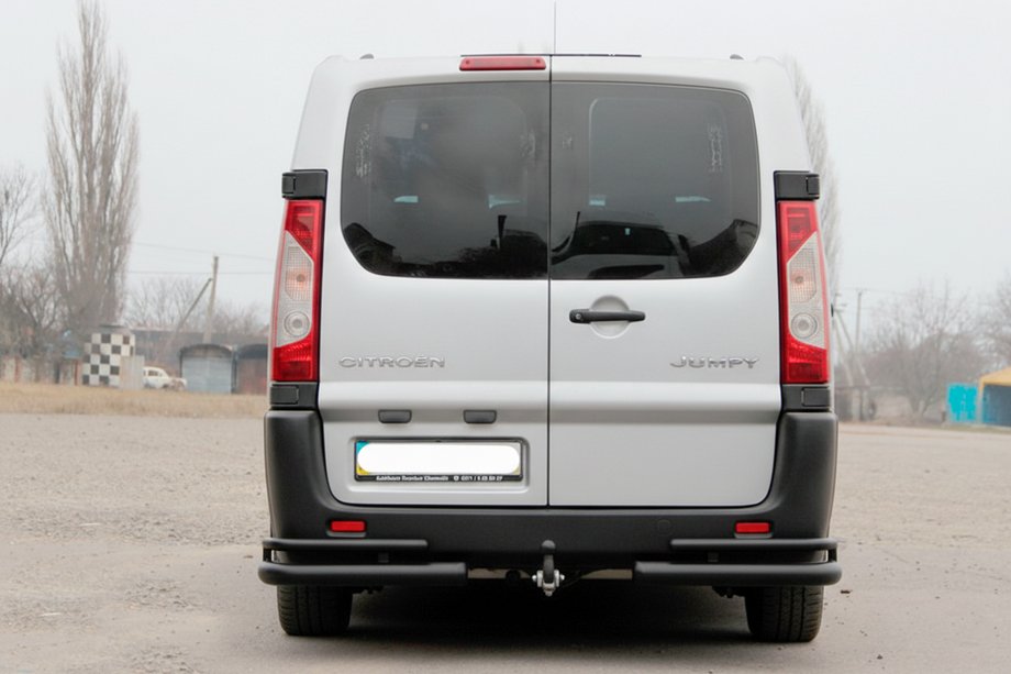 Peugeot Expert 2007-2016 рр. Задні кути AK-003-Double Black (2 шт., нерж.) Фото 2