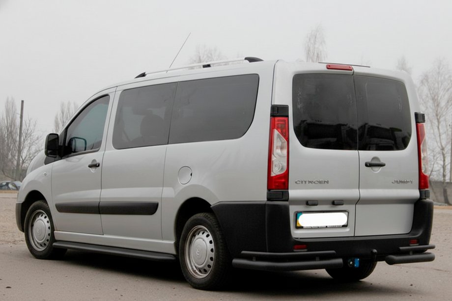 Peugeot Expert 2007-2016 рр. Задні кути AK-003-Double Black (2 шт., нерж.) Фото 3