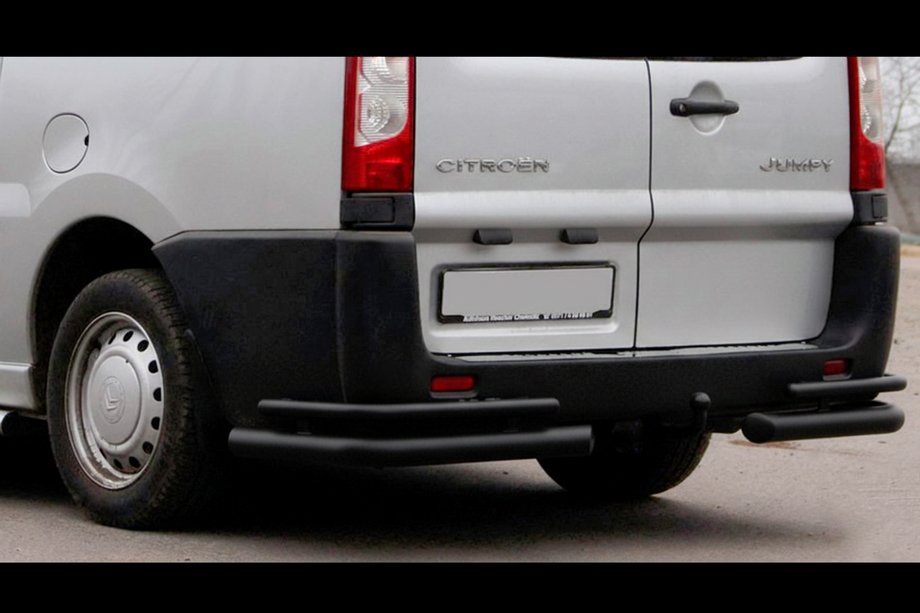 Citroen Jumpy 2007-2017 рр. Задні кути Double Black (2 шт., нерж.) Image