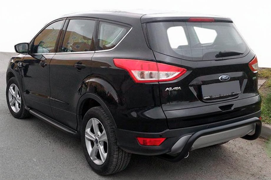Ford Kuga/Escape 2013-2019 рр. Задня дуга AK007 Black (нерж) Фото 5