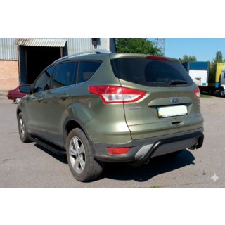 Задня дуга AK007 Black (нерж) Ford Kuga 2008-2013 рр. фото 1
