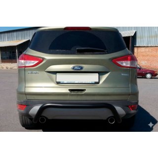 Задня дуга AK007 Black (нерж) Ford Kuga 2008-2013 рр. фото 3