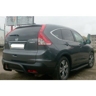 Задня дуга AK007 Black (нерж) Honda CRV 2012-2016 рр. фото 2