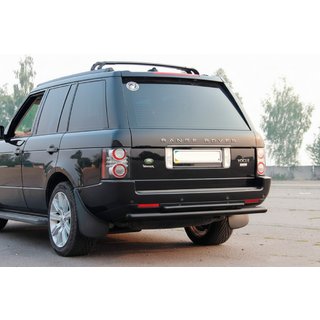 Задня дуга AK002-Подвійний Black (нерж.) Range Rover III L322 2002-2012 рр. фото 1