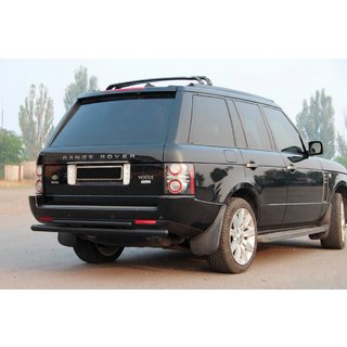 Задня дуга AK002-Подвійний Black (нерж.) Range Rover III L322 2002-2012 рр. фото 3