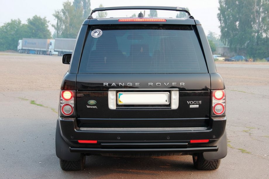 Range Rover III L322 2002-2012 рр. Задня дуга AK002-Подвійний Black (нерж.) Фото 2