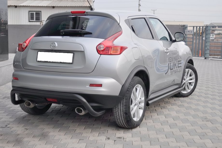Nissan Juke 2010-2019 рр. Задня дуга AK007 Black (нерж) Фото 5