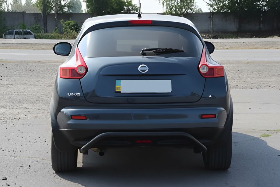 Nissan Juke 2010-2019 рр. Задня дуга AK007 Black (нерж) Фото 2