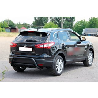 Задня дуга AK007-1 Black (нерж) Nissan Qashqai 2014-2021 рр. фото 3