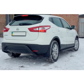 Задня дуга AK007-1 Black (нерж) Nissan Qashqai 2014-2021 рр. фото 1