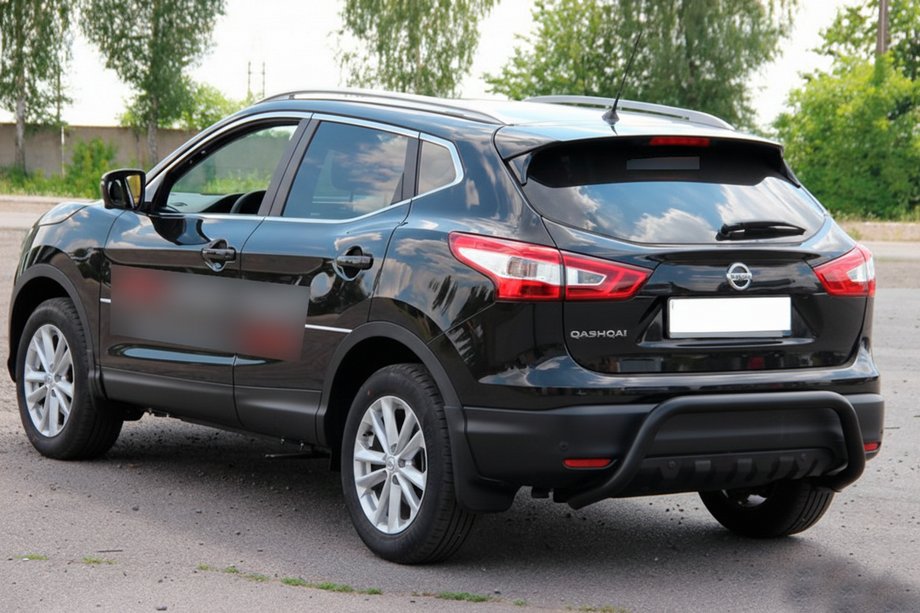 Nissan Qashqai 2014-2021 рр. Задня дуга AK007-1 Black (нерж) Фото 4