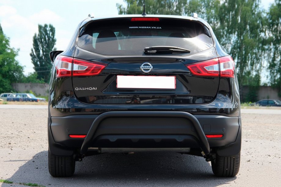 Nissan Qashqai 2014-2021 рр. Задня дуга AK007-1 Black (нерж) Фото 5
