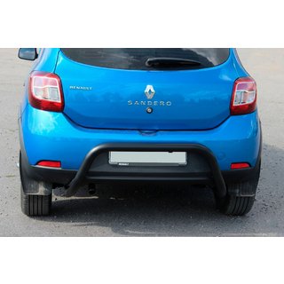 Задня дуга AK007 Black (нерж) Dacia Sandero 2013-2020 рр. фото 4