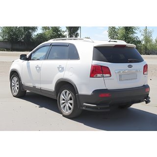 Задні подвійні куточки AK003-подвійний Black (нерж.) Kia Sorento II XM 2009-2014 рр. фото 4