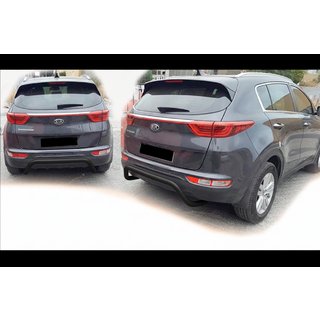 Задній захист AK007 Black (нерж) Kia Sportage 2015-2021 рр. фото 4