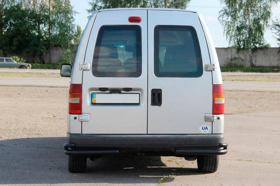 Citroen Jumpy 1996-2007 рр. Задні подвійні куточки AK003-подвійний Black (нерж) Фото 3