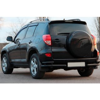 Задні куточки AK003-double Black (2 шт., нерж) Toyota Rav 4 2006-2013 рр. фото 2