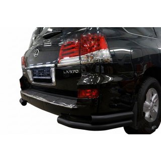 Задні подвійні куточки Black (нерж) Lexus LX570/450d 2008-2022 рр.