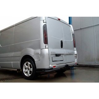 Задні куточки AK003-Подвійний Black (нерж) Renault Trafic 2001-2015 рр. фото 1