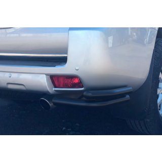 Задні куточки AK003-Подвійний Black (нерж) Toyota Land Cruiser Prado 150 2009-2023 рр. фото 2