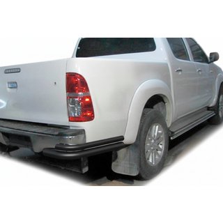 Задні куточки AK003-Подвійний Black (нерж.) Toyota Hilux 2006-2015 рр.