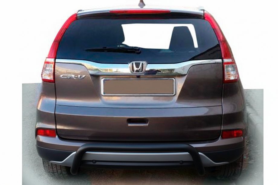 Honda CRV 2017-2022 рр. Задня дуга AK007 Black (2016-2019, нерж) Фото 1