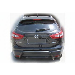 Задня дуга AK007-2 Black (нерж) Nissan Qashqai 2014-2021 рр.