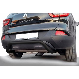 Задній захист AK007 Black (нерж) Renault Kadjar 2015-2022 рр. фото 1