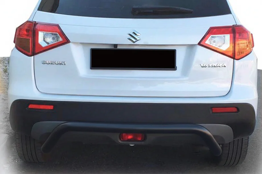 Suzuki Vitara 2015- рр. Задній захист AK007 Black (нерж) Фото 1