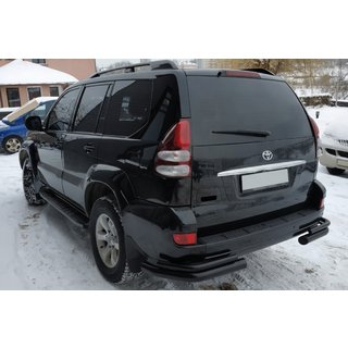 Задні подвійні куточки AK003-2 Black (2 шт., нерж) Toyota Land Cruiser Prado 120 2002-2009 рр. фото 3