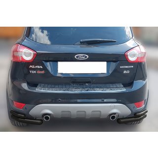 Задні подвійні куточки AK003-double Black (2 шт., нерж) Ford Kuga 2008-2013 рр. фото 1