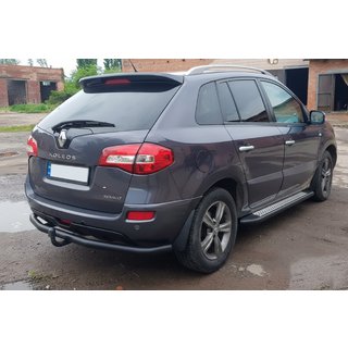Задня дуга AK002-1 Black (нерж) Renault Koleos 2008-2016 рр. фото 2