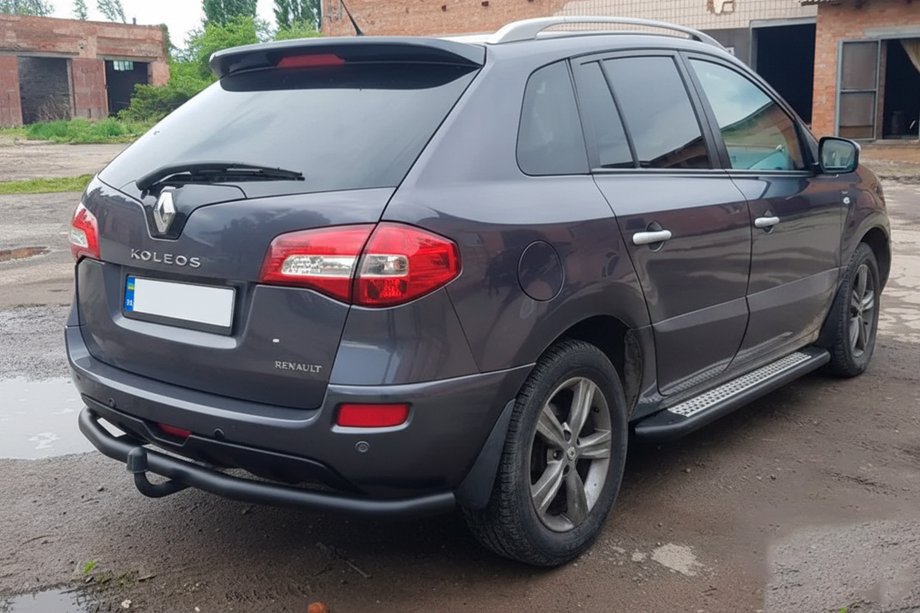 Renault Koleos 2008-2016 рр. Задня дуга AK002-1 Black (нерж) Фото 2