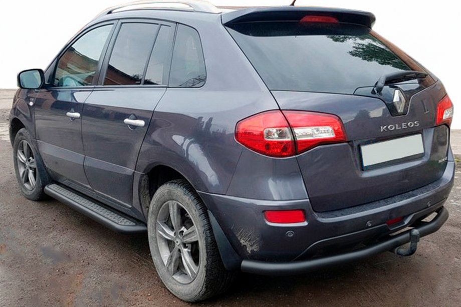 Renault Koleos 2008-2016 рр. Задня дуга AK002-1 Black (нерж) Фото 1