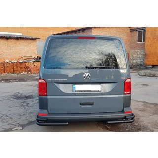 Задні куточки AK003-Double Black (2 шт., нерж) Volkswagen T6 2015-2024 рр. фото 3