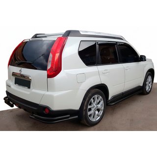 Задні кути AK003-Double Black (2 шт., нерж.) Nissan X-trail T31 2007-2014 рр. фото 1