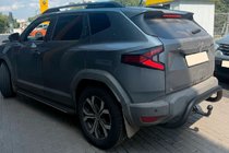 Renault Duster 2024- рр. Задній захист AK007 Black (нерж.) фото 2